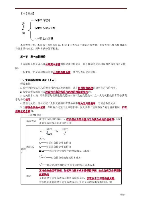 财务成本管理知识点 3