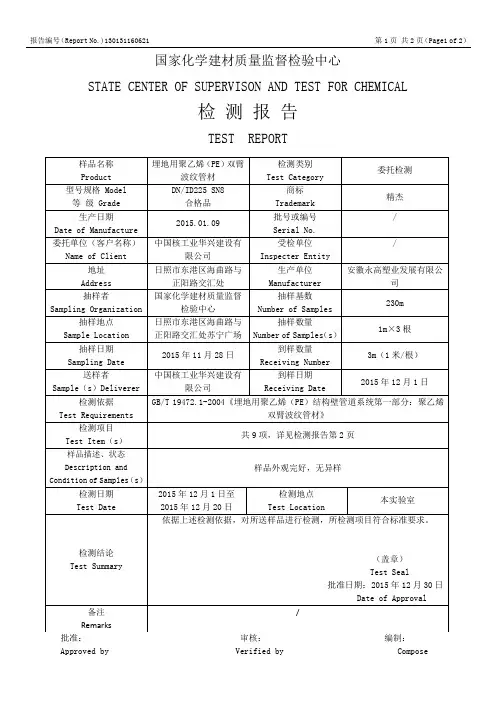 检测报告 2