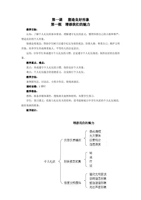第一课    塑造良好形象