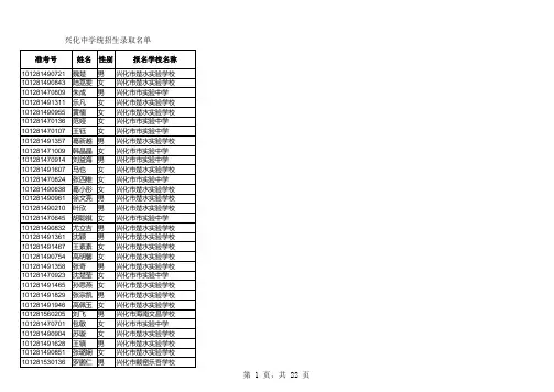 兴中统招