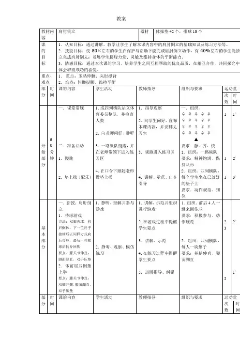 肩肘倒立教案 3