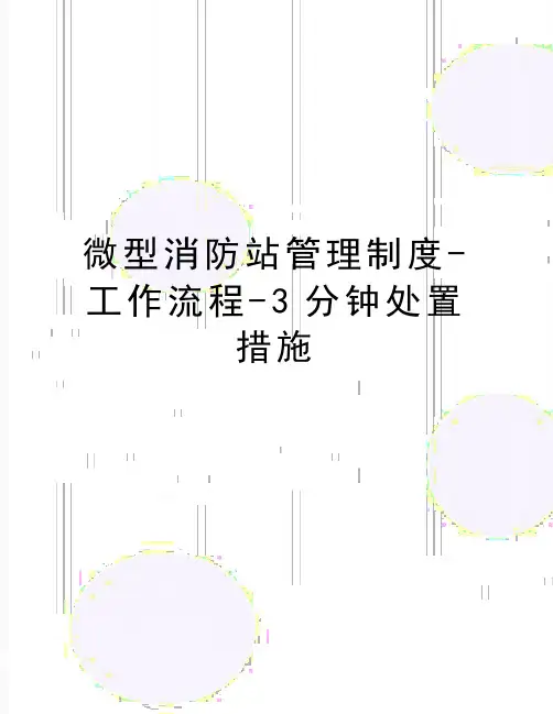 最新微型消防站管理制度-工作流程-3分钟处置措施