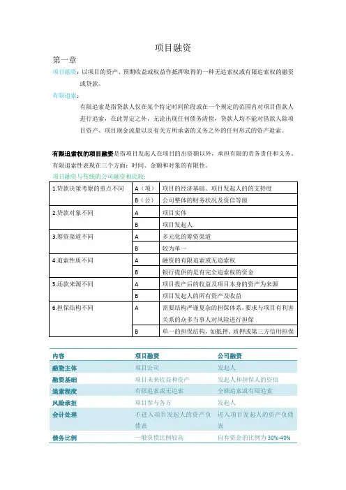 项目融资