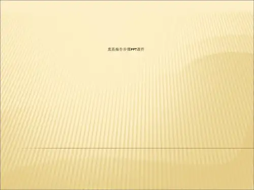 熏蒸操作步骤PPT课件