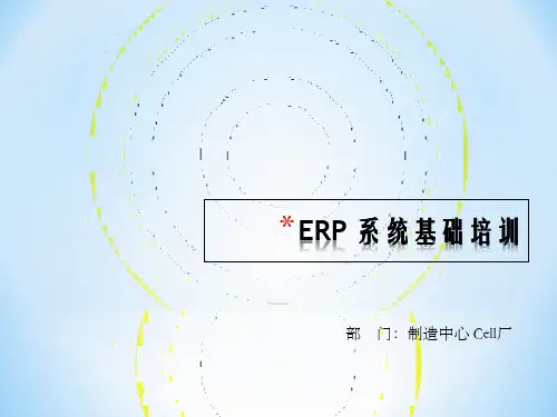 [精品]ERP系统培训学习资料