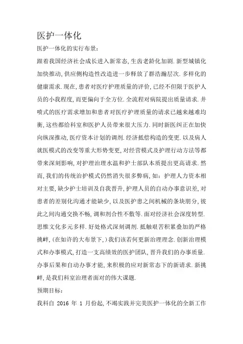 医护一体化