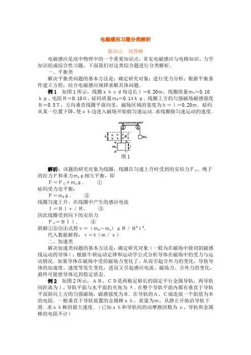 电磁感应习题分类解析