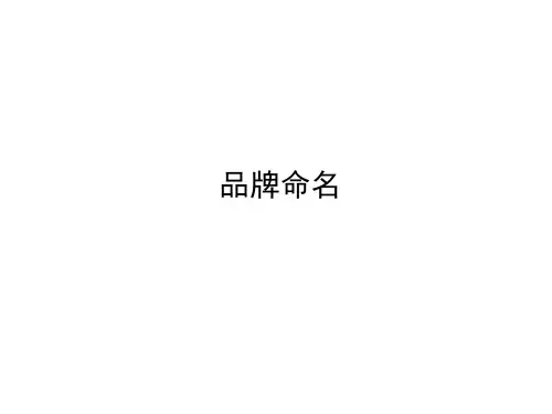 品牌命名