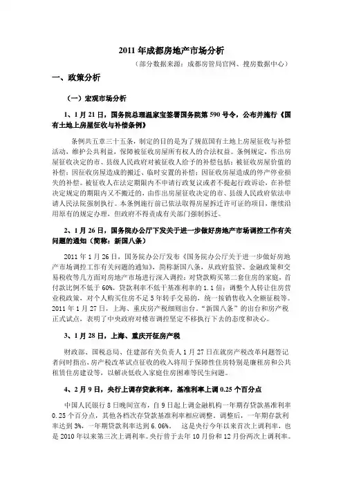 2011年成都房地产市场分析报告