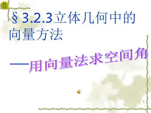 利用向量法求空间角PPT精选文档