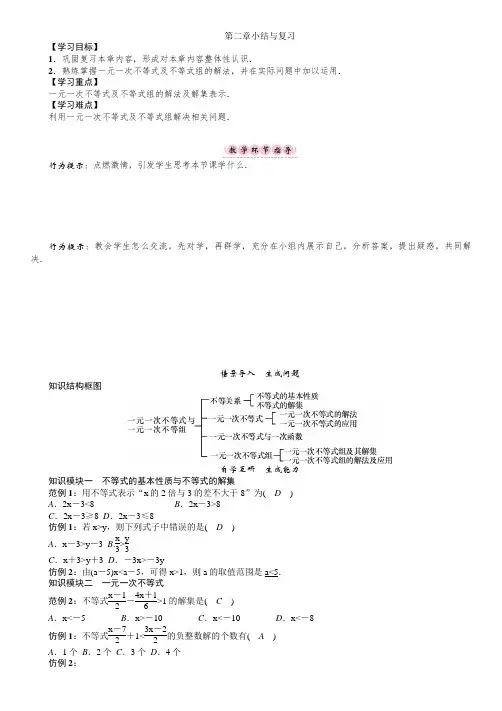 第二章小结与复习 (优质)