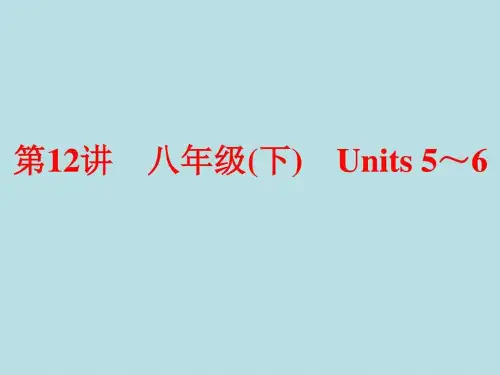 中考备战策略2017中考英语第一部分夯实基础第12讲八下U