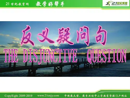山东省阳信一中2013届高三英语语法专项复习课件 反义疑问句