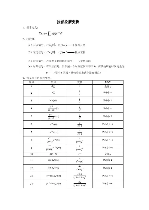 拉普拉斯变换 2