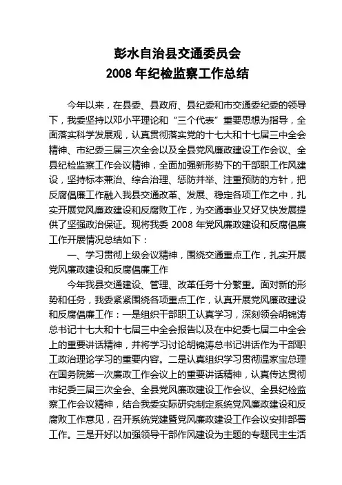 08纪检总结