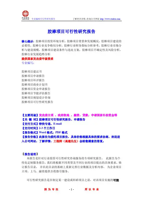 年产500万支气筒建设项目可行性研究报告