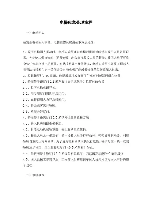 电梯应急处理流程