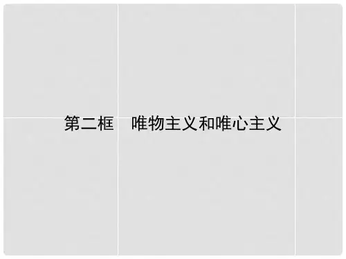 高中政治 1.2.2唯物主义和唯心主义课件 新人教版必修4