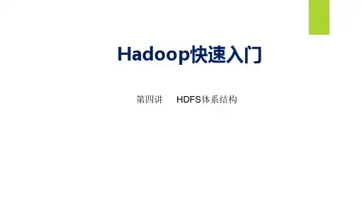大数据Hadoop入门第四讲 HDFS体系结构
