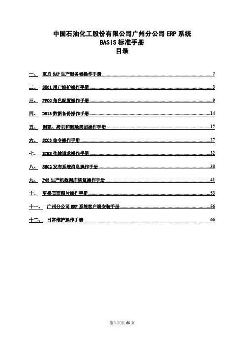 ERP系统BASIS标准手册