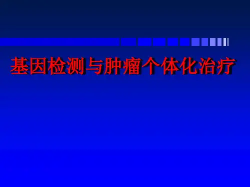 基因检测与肿瘤个体化治疗共88页PPT资料
