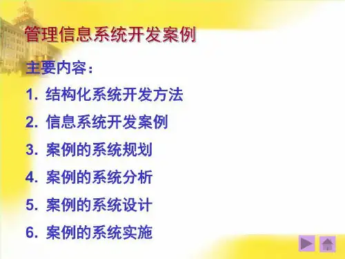 管理信息系统开发案例(精选)