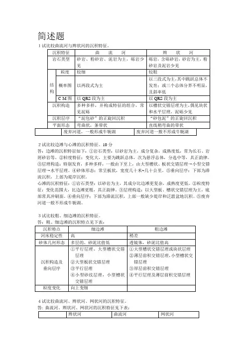 沉积学试题
