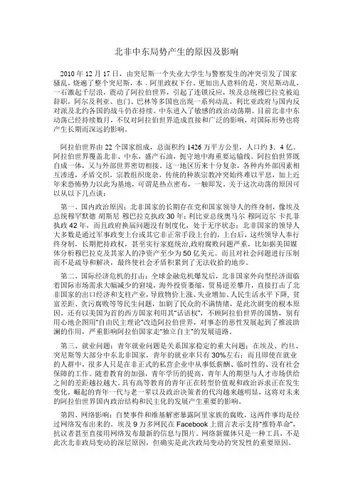 形势政策  北非中东局势