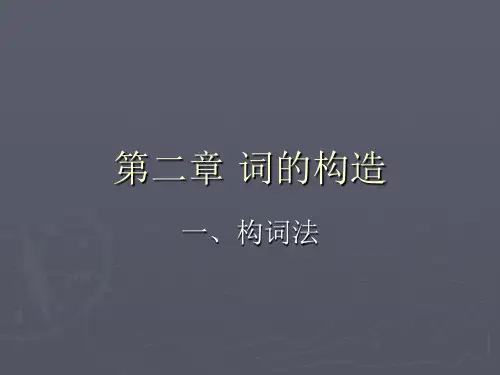 3.第二章词的构造