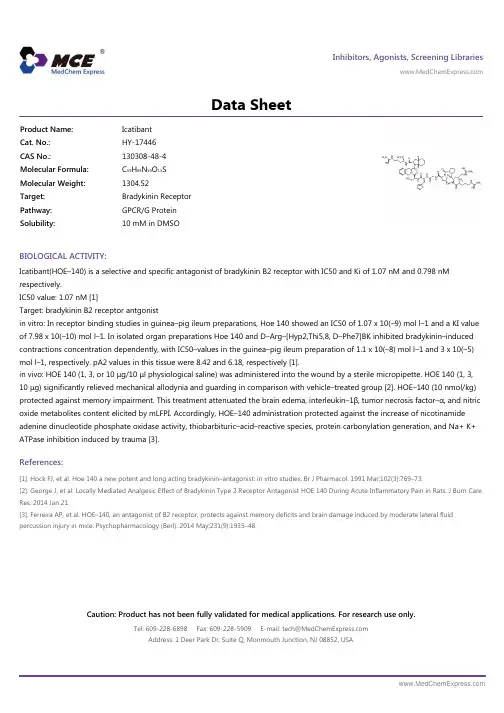 Icatibant_DataSheet_MedChemExpress