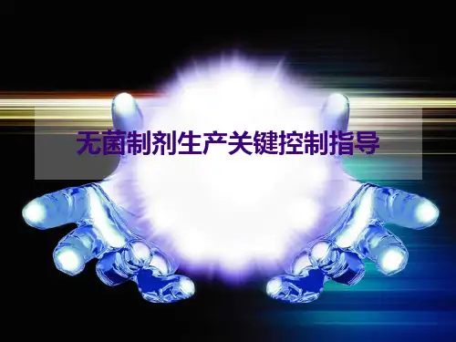 无菌制剂生产关键控制指导