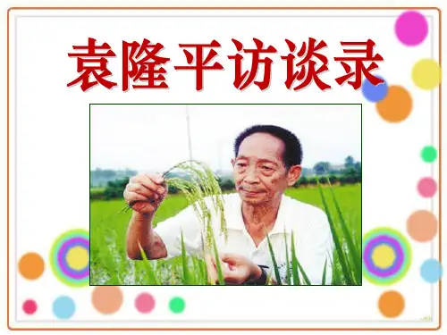 湘教版五年级语文下册《袁隆平访谈录》PPT课件(2篇)