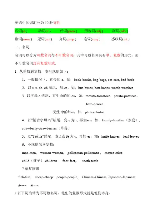 (讲解)名词复数,a、an,Be动词