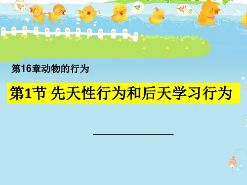 先天性行为和后天学习行为优秀课件
