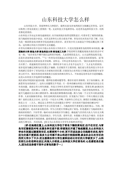 山东科技大学怎么样