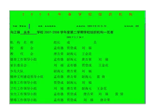 学校组织机构Microsoft Word 文档 