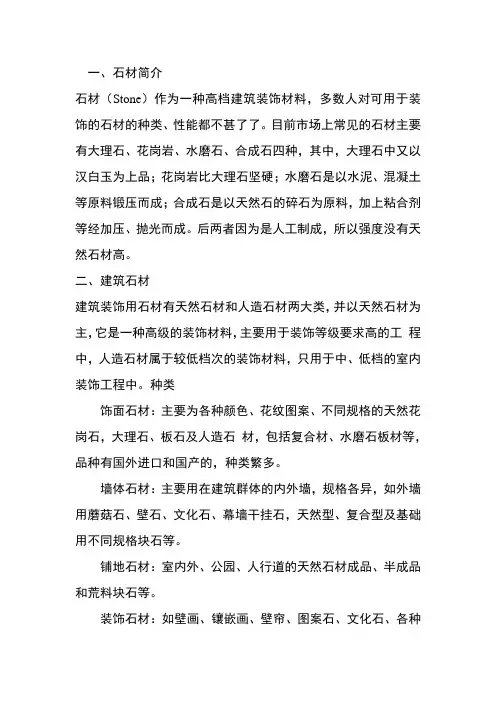 石材资料