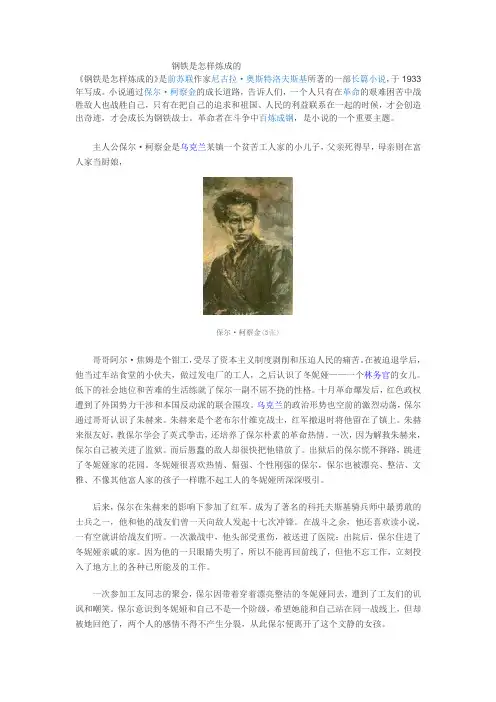 钢铁是怎样炼成的简介