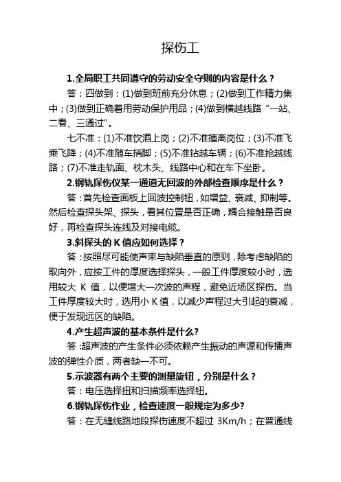 探伤工(工务)