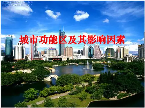 1城市功能区及其影响因素