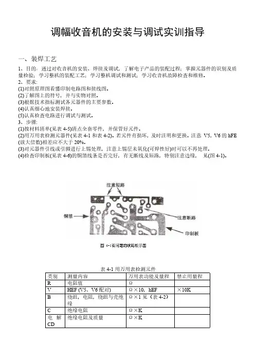 调幅收音机安装与调试实训指导