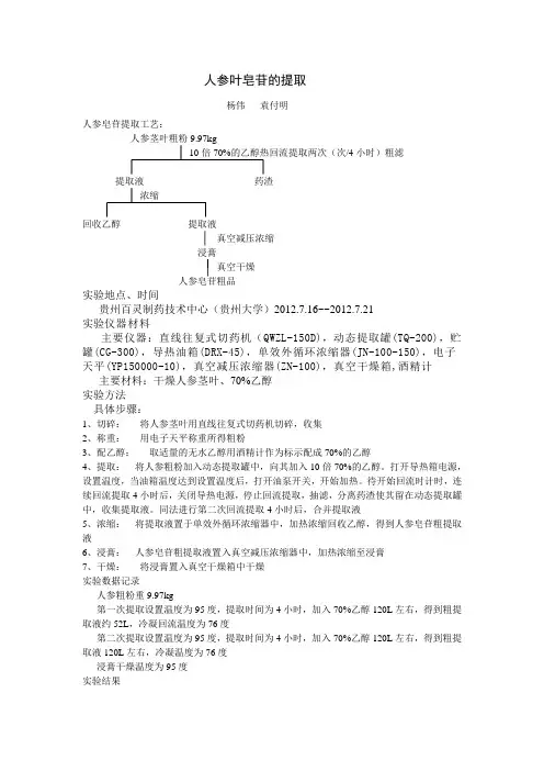 人参皂苷的提取