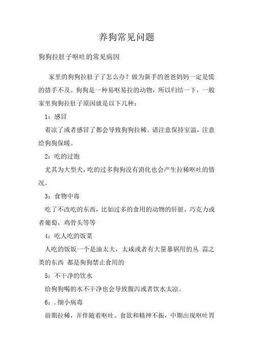 养狗知识