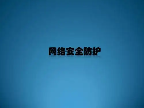 人教版高中信息技术网络技术应用分册网络安全防护
