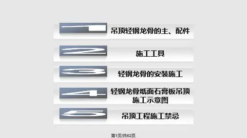 轻钢龙骨吊顶分解PPT课件