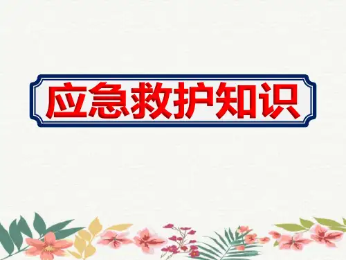 应急救护知识安全教育培训课件PPT