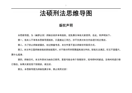 法硕刑法思维导图 分享 禁止商用 