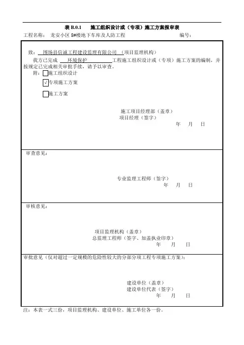 工程施工环境保护方案 2