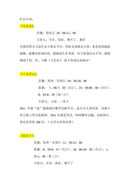 栏目介绍-2011
