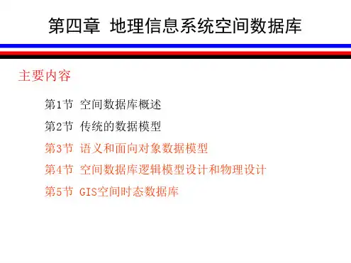 地理信息系统空间数据库课件